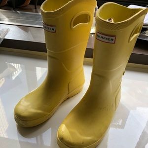 Kids hunter boots- yellow size 1